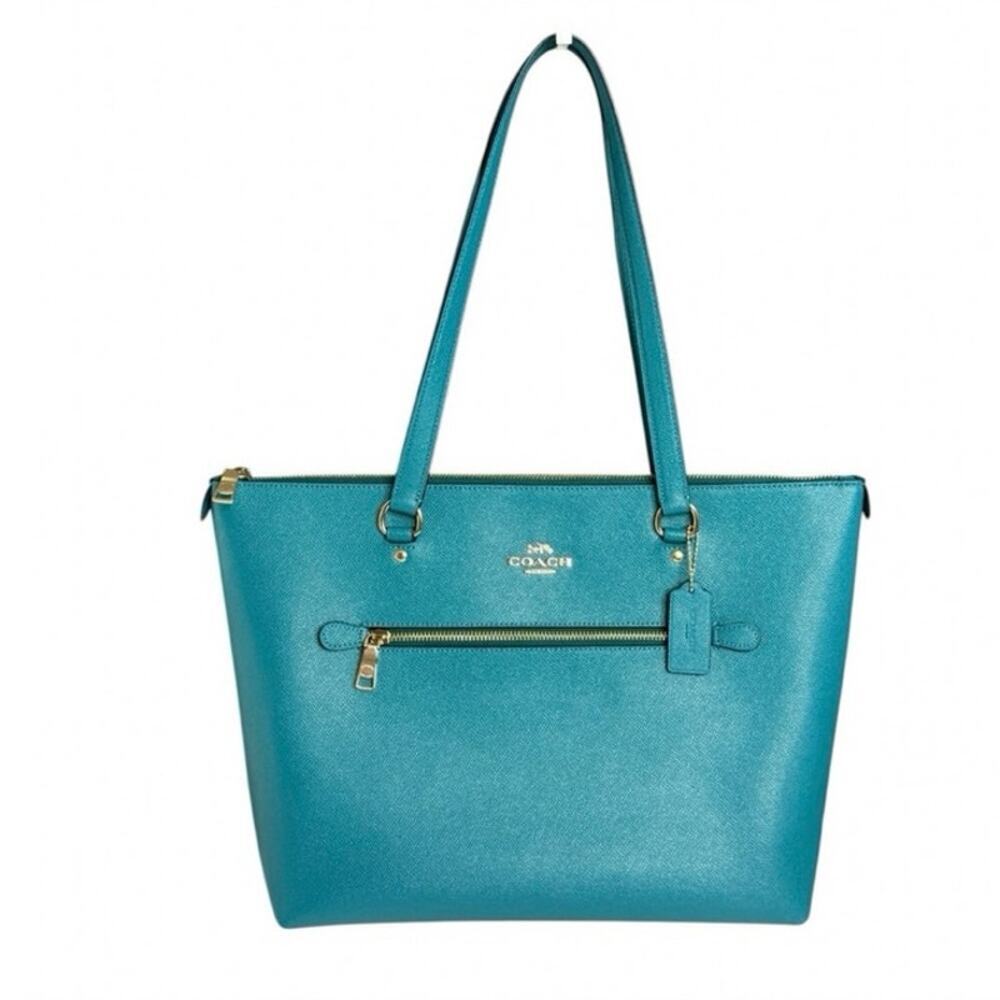 Coach Teal Gallery Tote 79608 Discontinued Color One Owner One Wear | NWOT EUC